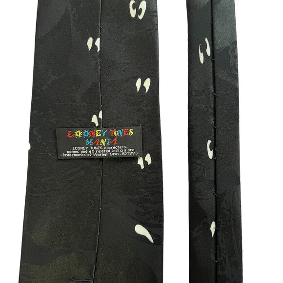 Looney Tunes Mania Vintage Black Daffy Duck Sweat Eyes Novelty Neck Tie - Picture 5 of 7